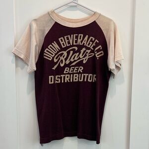 Vintage baseball tee “Odon Beverage Co. Blatz Beer Distributor”